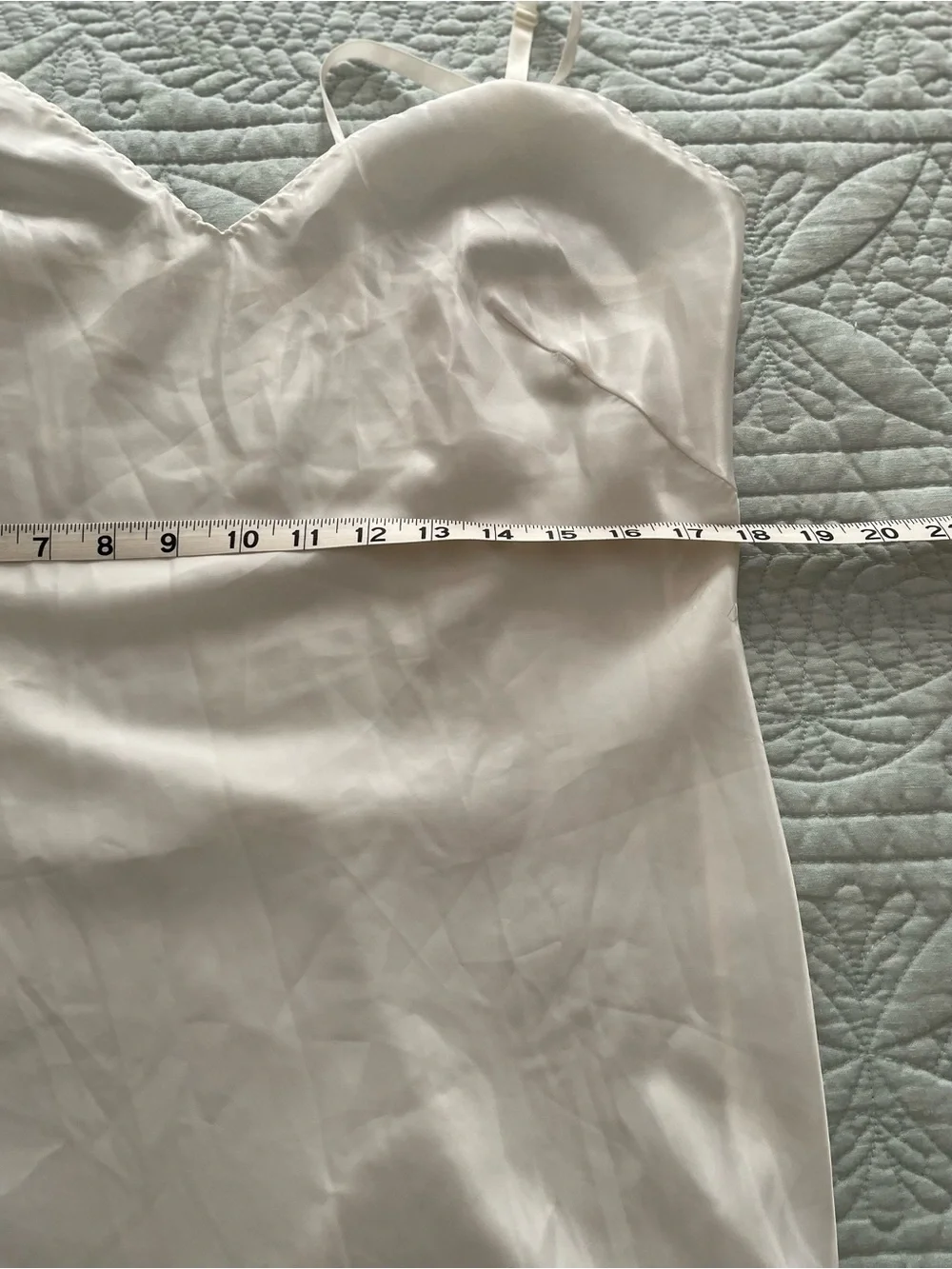 Vintage Union Made in USA Women's White Nylon Rayon Blend Slip Dress Camisole